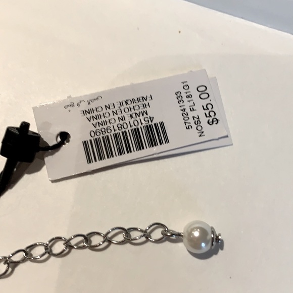 NWT Statement Glass Pearl Necklace - Picture 4 of 5